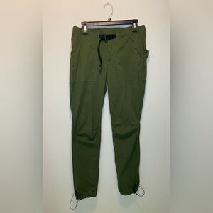 Topo Designs Tech Pants Size Medium Olive Green Womens 2-Way Stretch